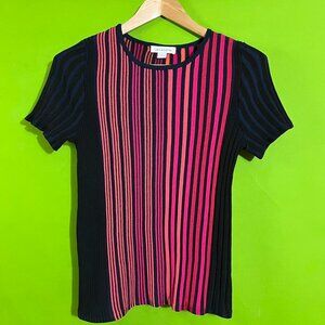 Small Liz Claiborne Stripe Multi Colored‎ Knit Top